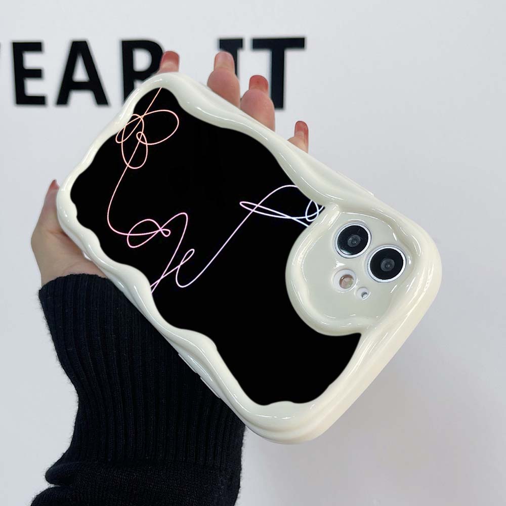 Чехлы для телефонов iPhone 11, 12, 13, 14, 15 Pro Max 7 Infinix Smart 8 Realme C55 C35 OPPO A17 A18 Love Yourself Мягкий чехол с цветочным рисунком, эксклюзивный кремовый узор