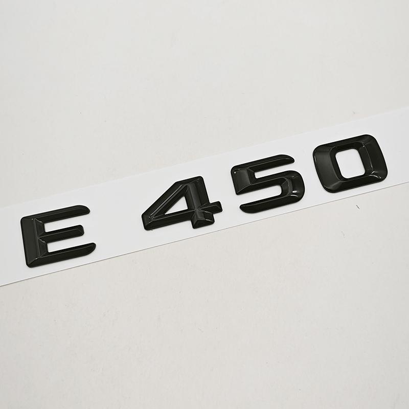 3D ABS Car Letter Logo E400 E450 4MATIC Rear Trunk Sticker Emblem For Mercedes Benz E Class E400 E450 W213 Auto Tail Accessories