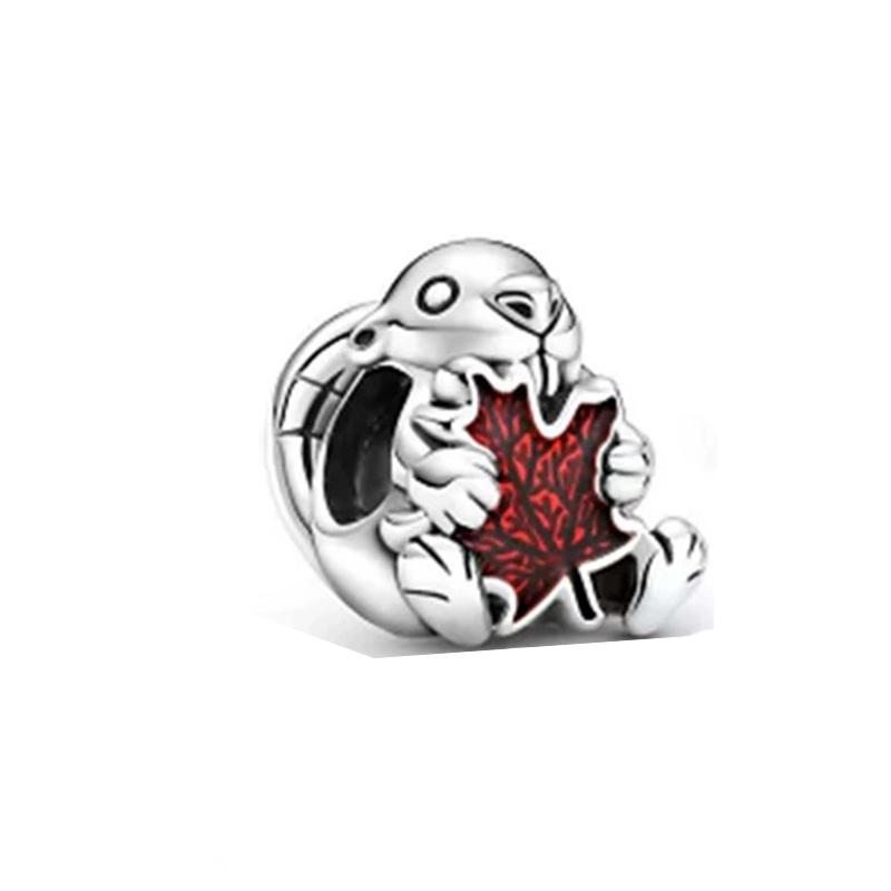 Animal Series Charms Fox Owl Sea Turtle Rabbit Raccoon Highland Cow Beads Fit Bracelets Beads DIY Jewelry Gift