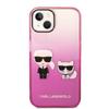 Karl Lagerfeld Klhcp14Mtgkcp Iphone 14 Plus / 15 Plus 6,7 Hardcase Różowy/Pink Gradient Ikonik Karl & Choupette