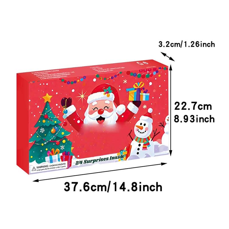 HHO-Countdown Calendar Advent 24 Days Christmas Holiday Animal Dinosaur Egg For Kids Teens Festive Party Classroom