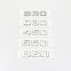 For Mercedes Benz Brabus C W203 W204 W205 Coupe Car Trunk Badge Logo Sticke Letters B20 B30 D30 450 650 ABS Emblem Chrome Silver