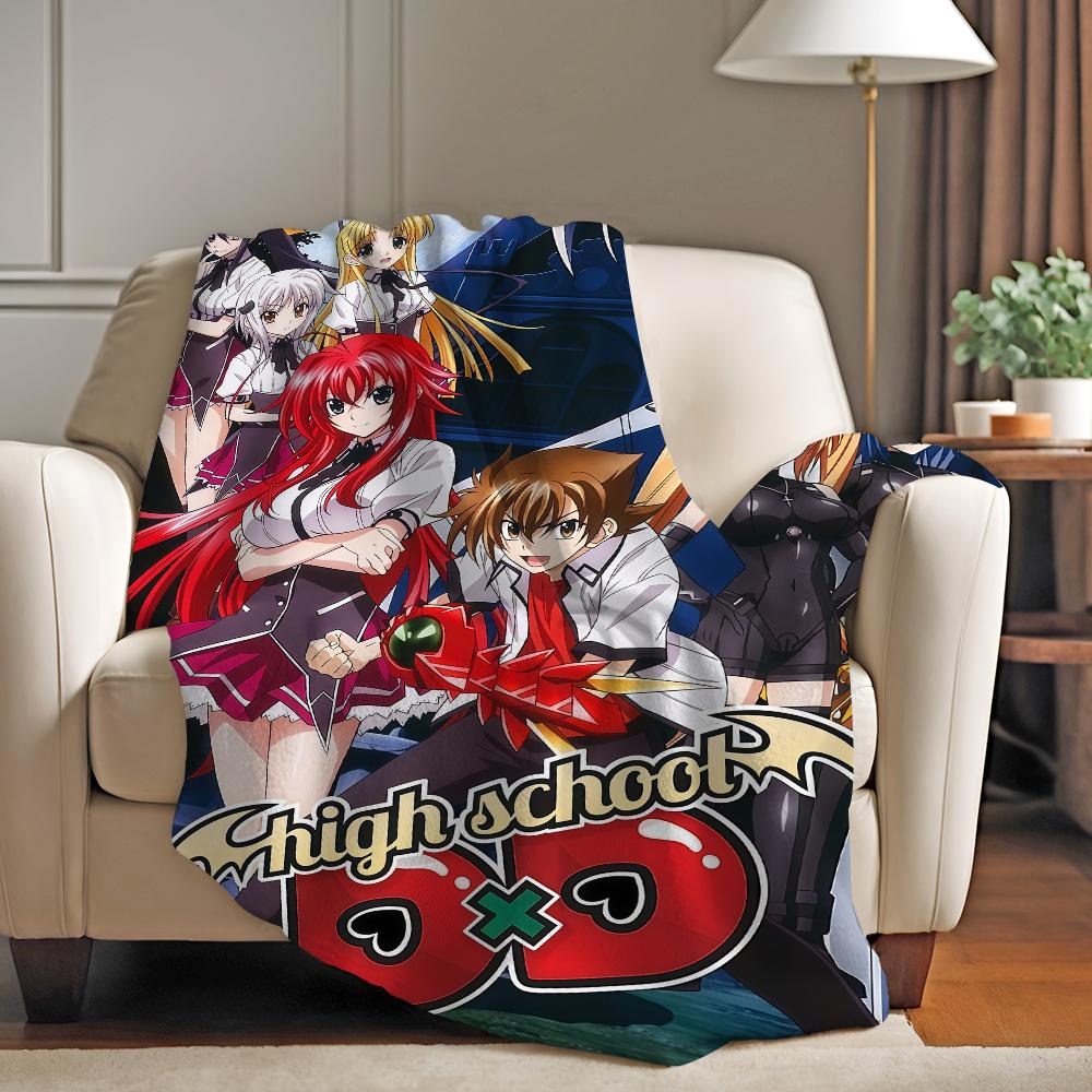 Плед High School DxD для дивана, офиса, кровати, самолета, путешествий, сна, чтения, отдыха, кемпинга. Мягкий и теплый