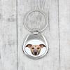 Whippet - Geometric Keychain with a Photo and the Inscription Art-Dog