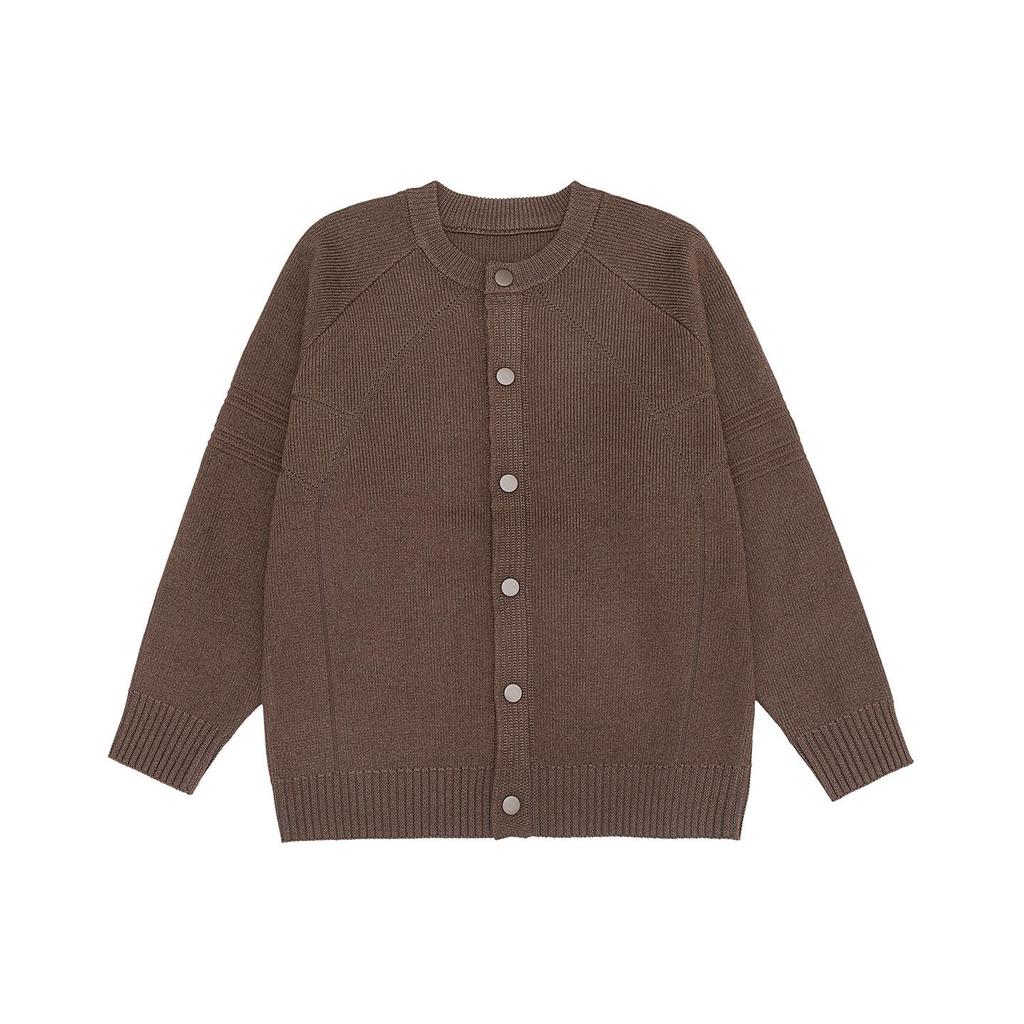 Мужской ретро-кардиган с пуговицами и круглым вырезом в японском стиле - Универсальный осенне-зимний трикотаж для пар