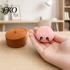 Dumpling Decompression Toy Cartoon Clicker with Steamer, 3D Printed Smiling Steamed Sensory Bun Toy, Shape Finger for Stress
