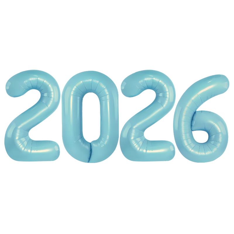 2026 Цифровые фольгированные шары С Новым годом Вечеринка Украшение Реквизит для фотобудки Принадлежности Рождественский домашний декор Navidad 2026