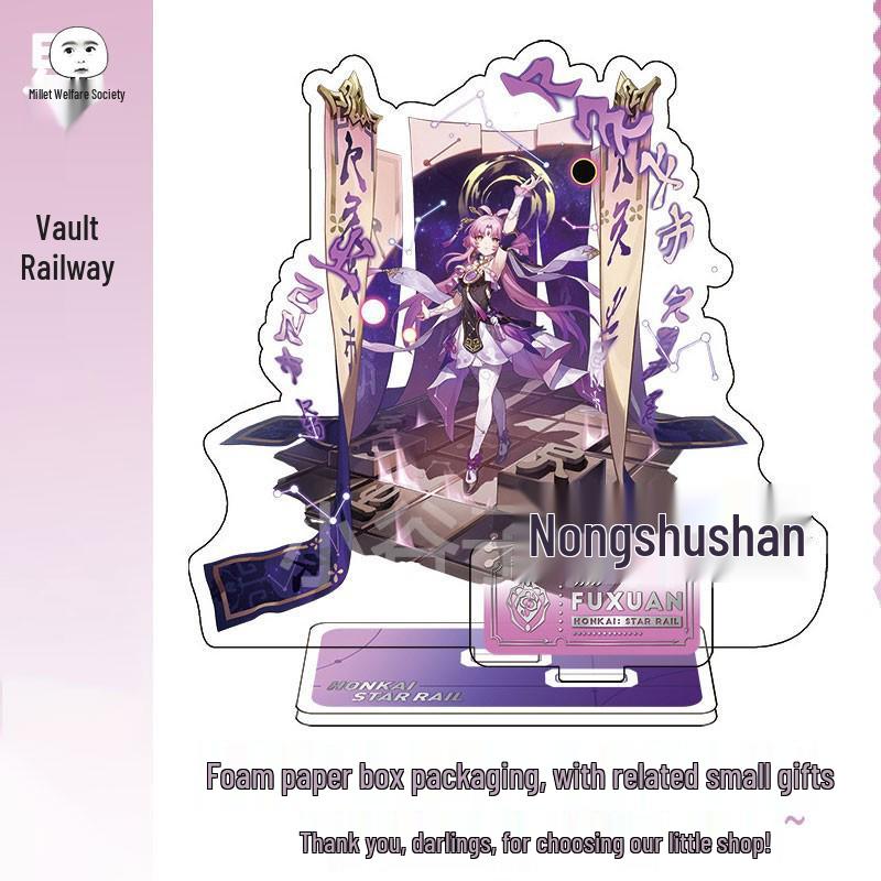 Набор Фигурок miHoYo Star Rail Светлячок Дань Хэн Луна: Ахерон, Авантюрин, Кафка, Серебряный Волк, Цзинлю, Сюэи Стенды