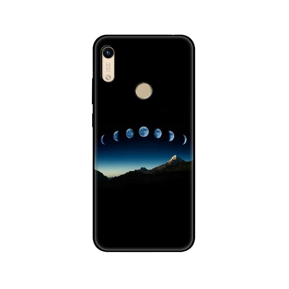 Черный чехол из ТПУ для Huawei Honor 8a Prime 8s Prime 9 Lite honor 9A 9C 9X Premium 9x Pro 9S Sky Space planet Moon stars Design