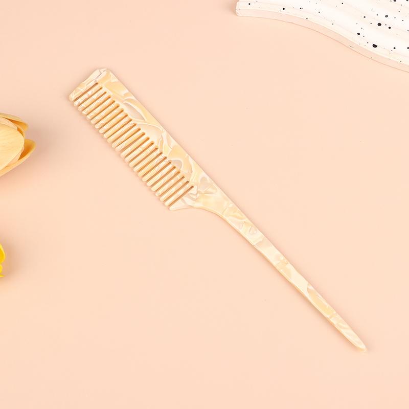Высококачественный ацетатный корейский стиль, простая мраморная текстура, длинная ручка, заостренный хвост, антистатическая парикмахерская расческа