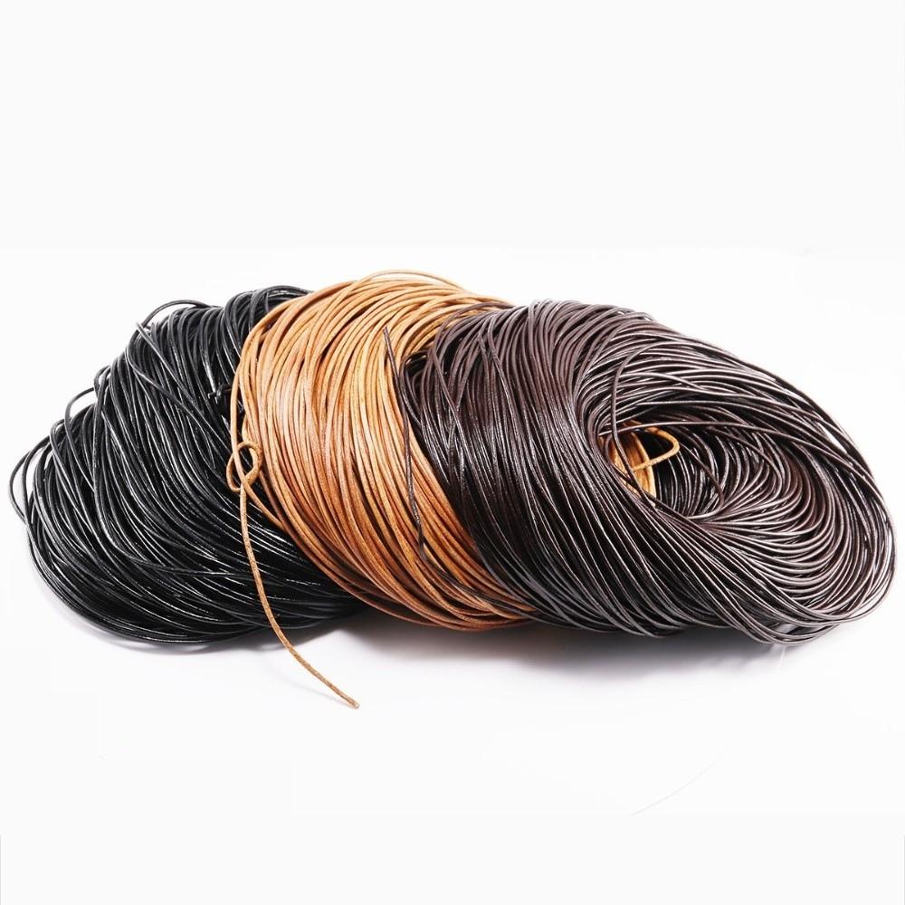 Round Cow Leather Cord 2/5 Meters Bracelet Findings Rope Leather Thong Cord  DIY Jewelry Making