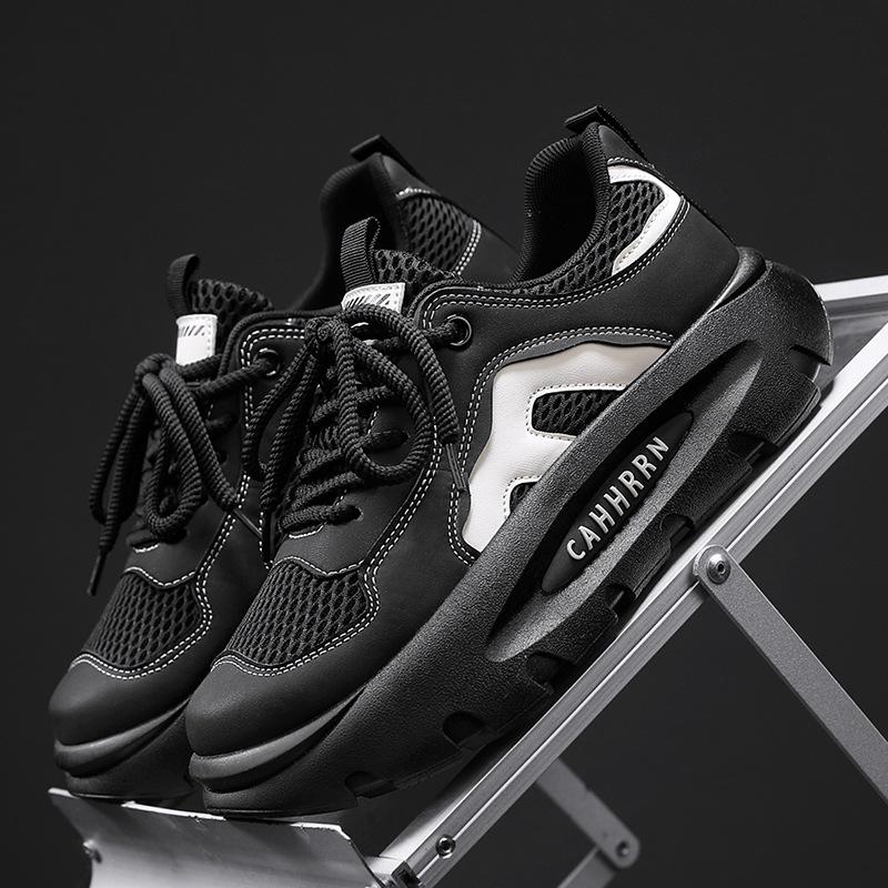 2025 Обувь Bread Daddy Мужская сетчатая спортивная повседневная мужская обувь Весна Увеличивающая рост платформа Студенты Подростковая трендовая обувь