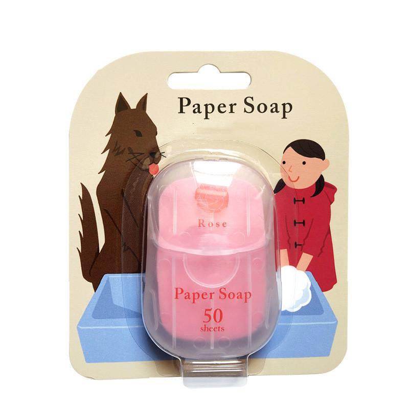 Мыло-лепесток, бумажное дорожное портативное одноразовое мыло для рук, таблетка, детское мыло для рук, бумажное, мыло для мытья на открытом воздухе в форме цветка