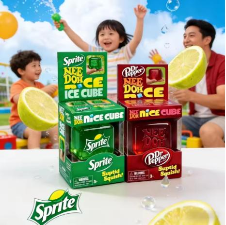 Детский кубик Dr Pepper x NeeDoh Nice Cube Squishy для снятия стресса, Мягкий кубик-антистресс для сжатия для взрослых, Сенсорная игрушка для снятия тревожности