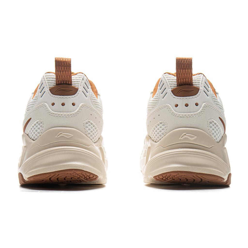 Li Ning Shooting Stars 2K Амортизирующие Нескользящие Износостойкие Низкие Массивные Кроссовки Женские Белый Коричневый AGCU358-2