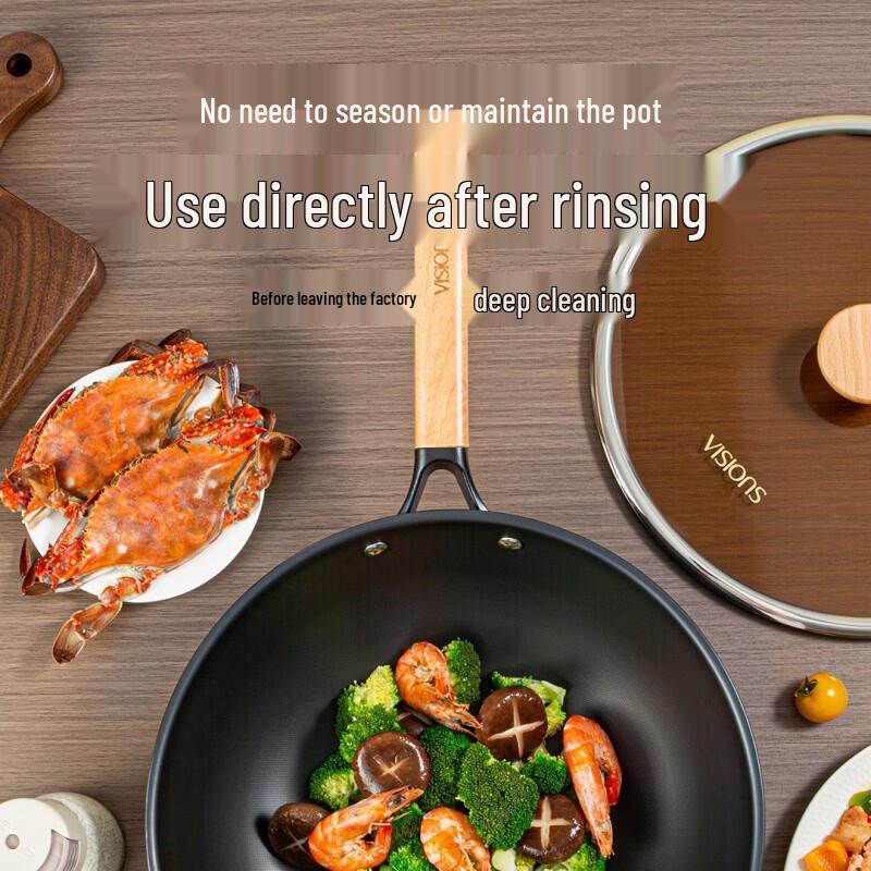 Corning Youzhiwei 32cm Fine Iron Non-stick Wok