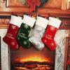 Christmas Stocking 19" Large Xmas Stocking with Plush Faux Fur Cuff for Stairs Fireplace Hanging Holiday Home Decor