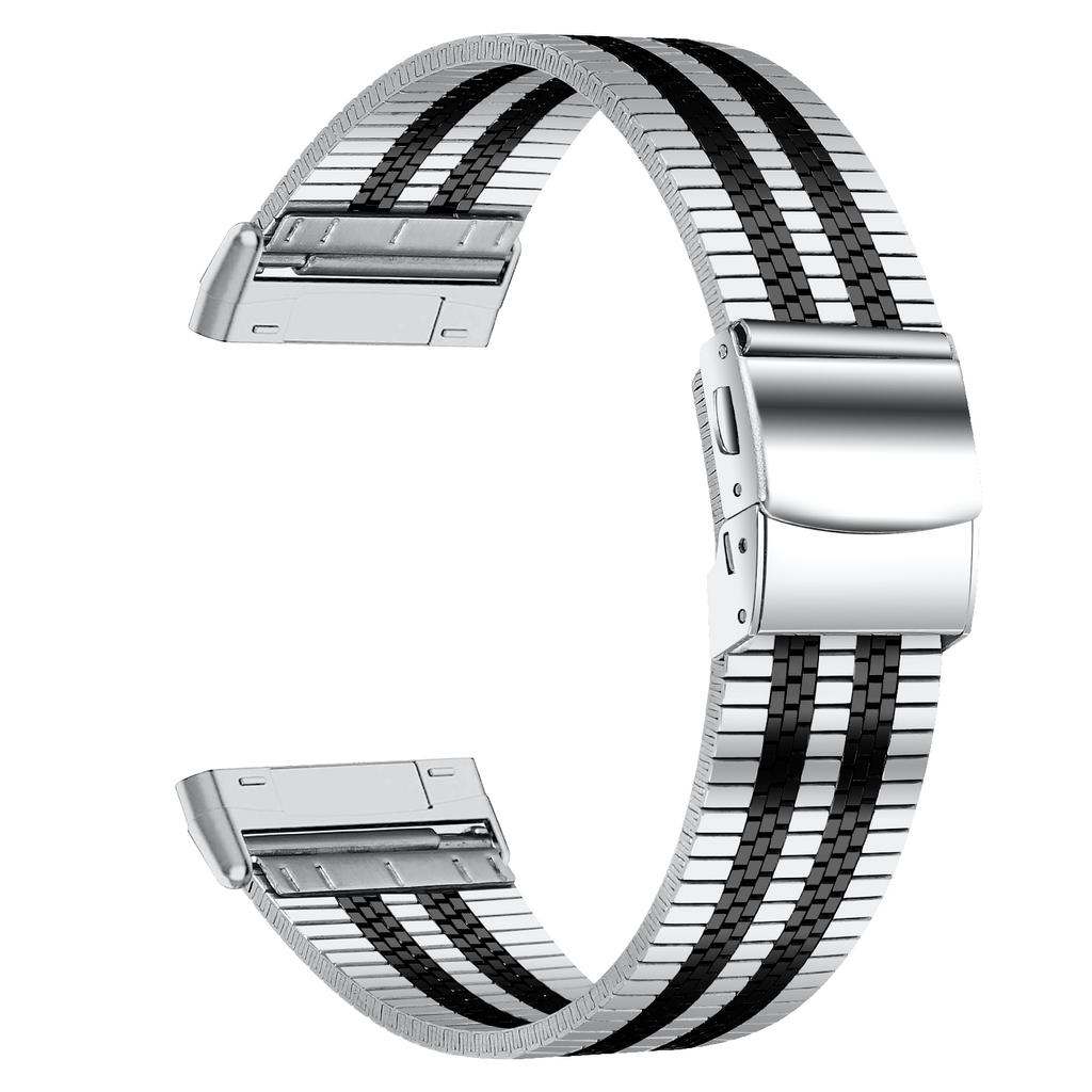 Для Fitbit Versa 4/Sense 2 Стильный браслет для часов из нержавеющей стали с 5 бусинами, сменный ремешок на запястье