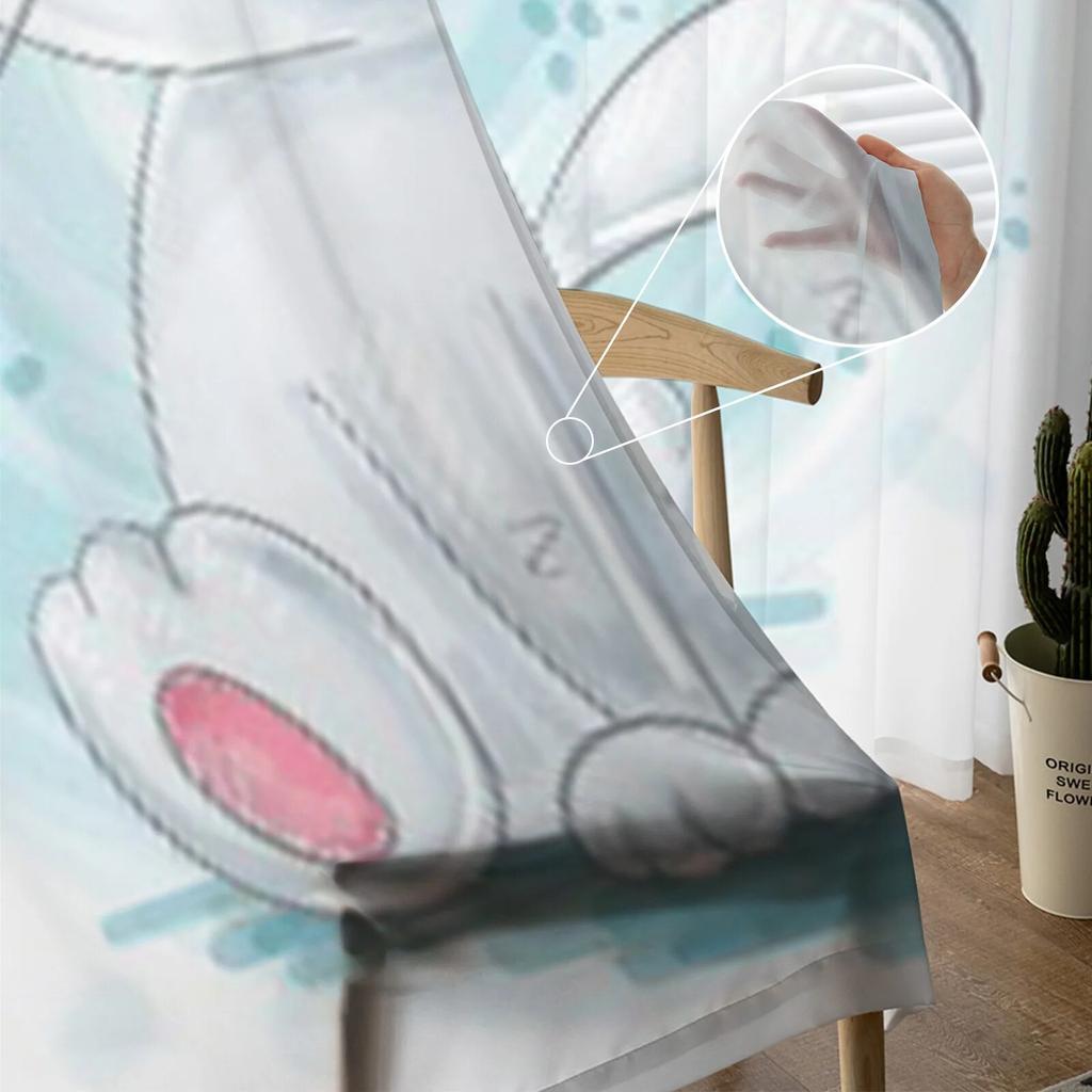 Прозрачные шторы с милым котом для спальни, гостиной, тюлевые шторы для кухни, оконные вуали, шторы