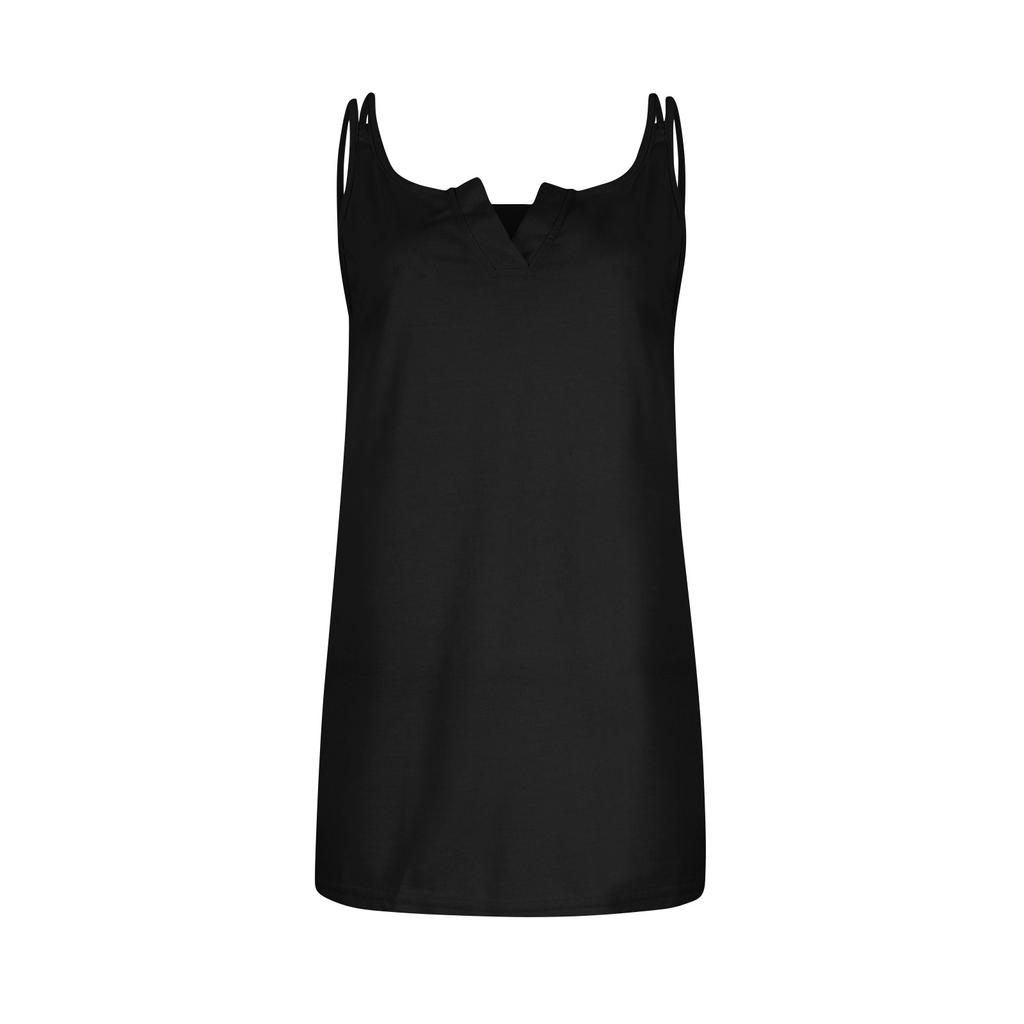 Женский однотонный жилет без рукавов с v-образным вырезом, летний топ без бретелек