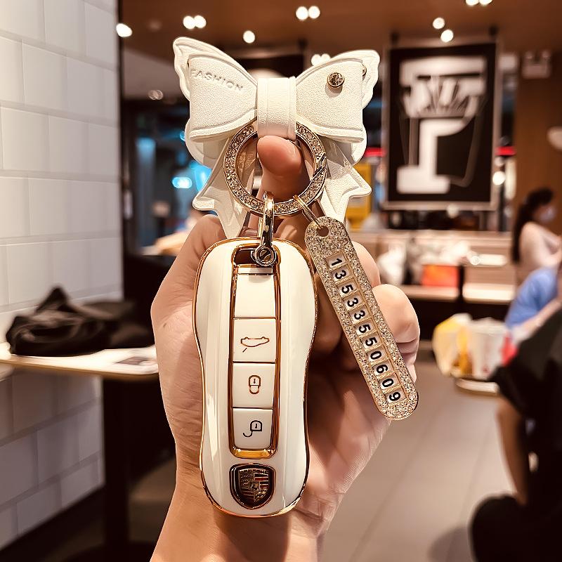 Suitable for Porsche Key Shell CayennemacanPanamera Key Cover