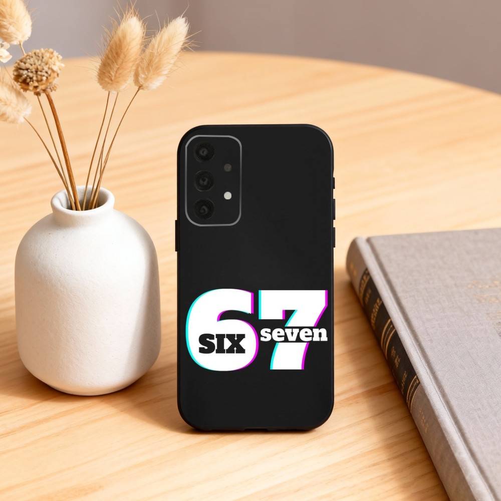 67 S-Six S-Seven Phone Case For Samsung S25,24,23,22,30,21,10,9,Ultra,Plus,Lite,FE,4,5 G Soft Black Case