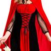 New Halloween Costume, Nightclub Queen Vampire Costume, Red and Black with Cape Little Red Riding Hood Costume