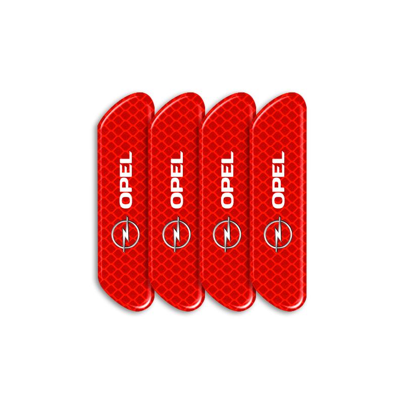 4 шт. Наклейка-эмблема со светоотражающей предупреждающей маркировкой безопасности на дверь автомобиля для Opel Astra j g Insignia Corsa d Vectra c Zafira a Автомобильные гаджеты