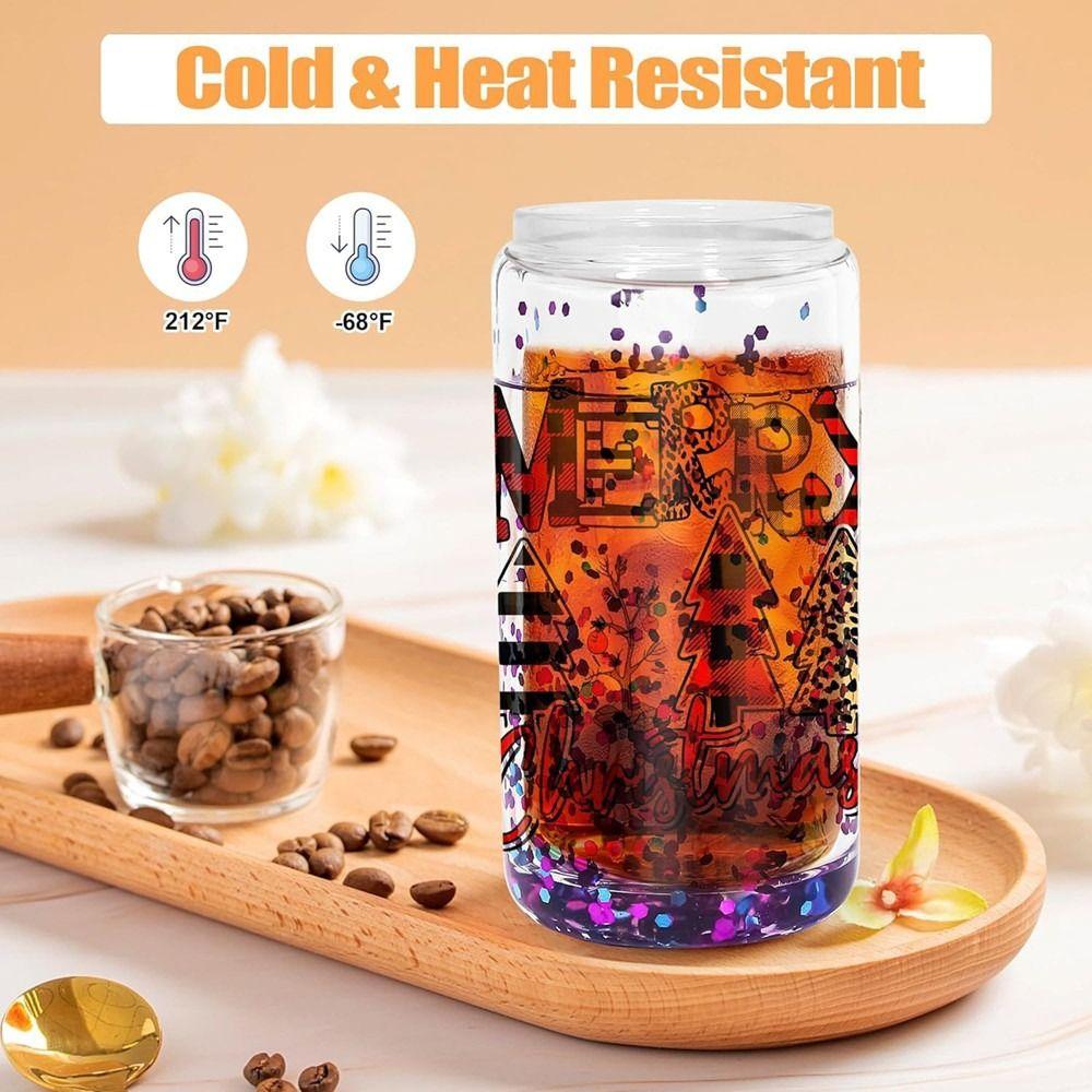 Bamboo Lids Mason Jar Cups 16oz(450ml) Capacity Break-Resistant Drinking Tumbler Double Layers Snow Globe Tumbler Wedding Party