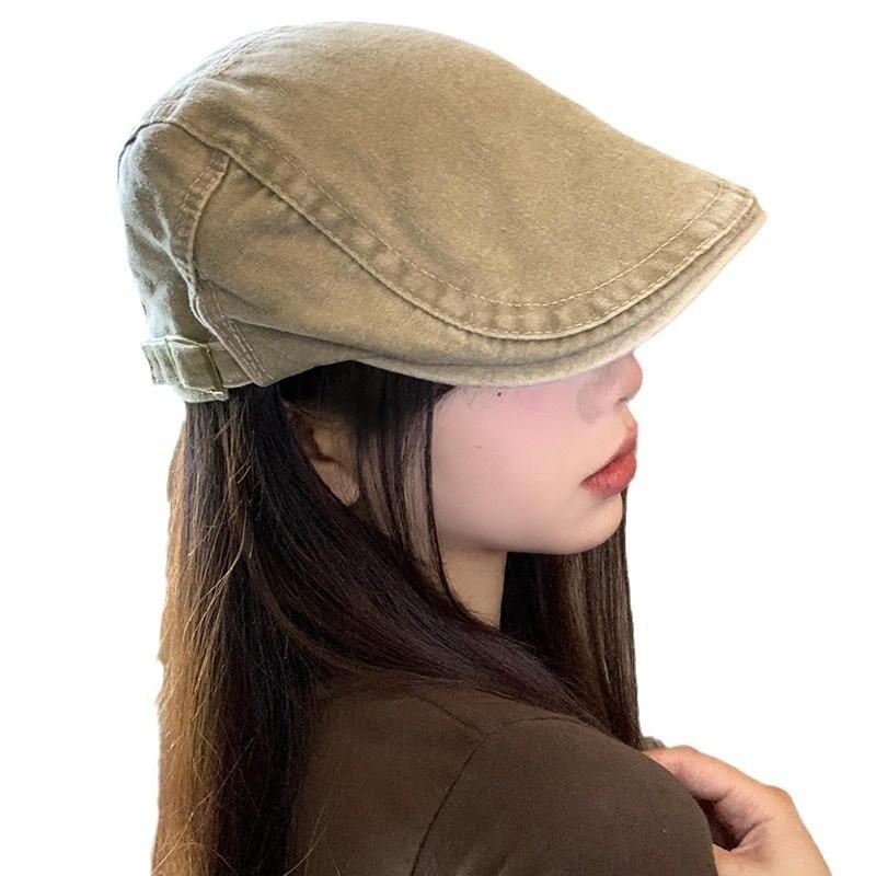 Fashionable Plain Vintage Beret Cap For Men And Women With Elegant Embroidery Spring For