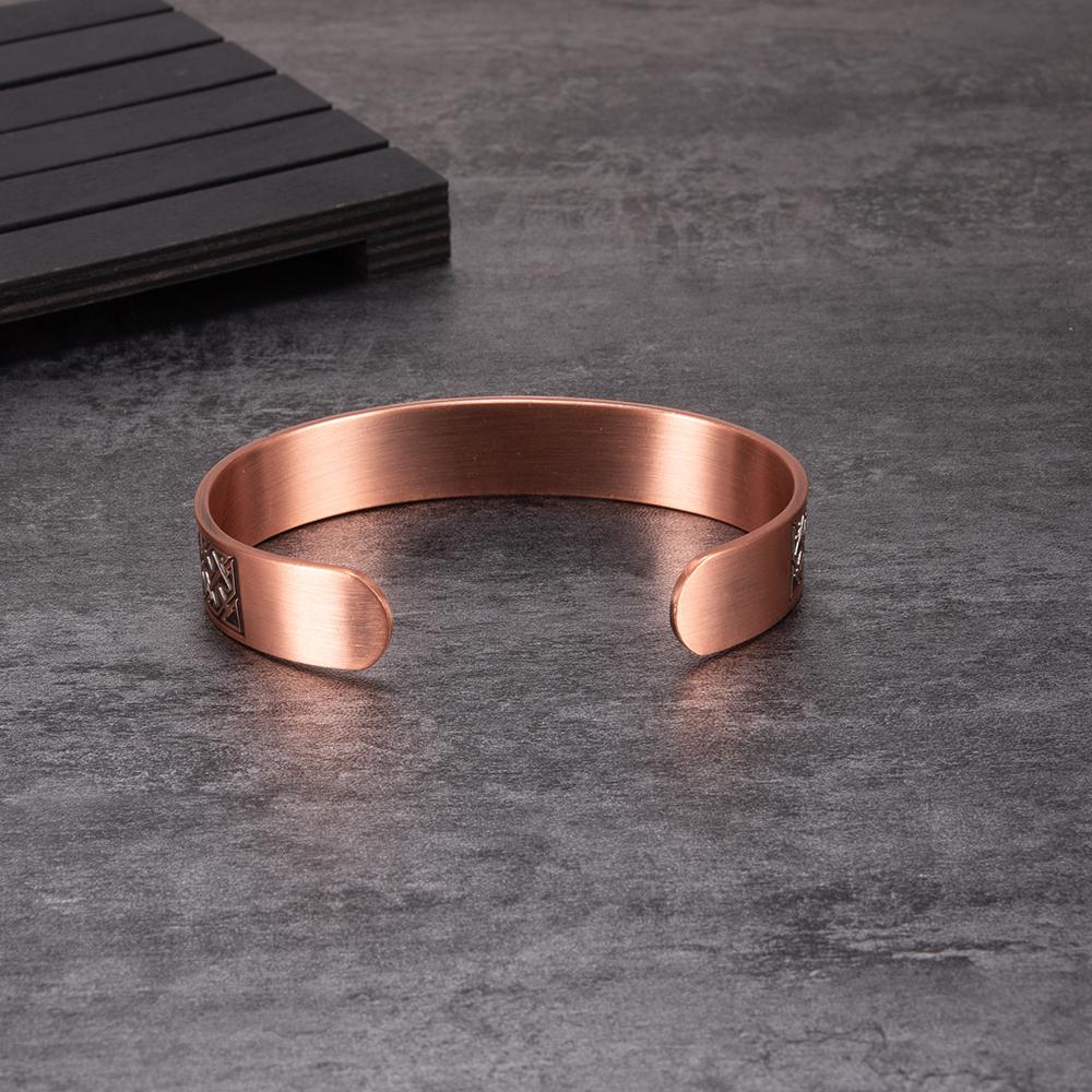 Ikuinen Viking Магнитный браслет из чистой меди Мужской Vegvisir Регулируемый энергетический магнитный браслет Преимущества браслет 15 мм Мужские браслеты