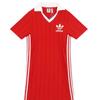Adidas Платье W Adicolor 3s с воротником в тонкую полоску и короткими рукавами