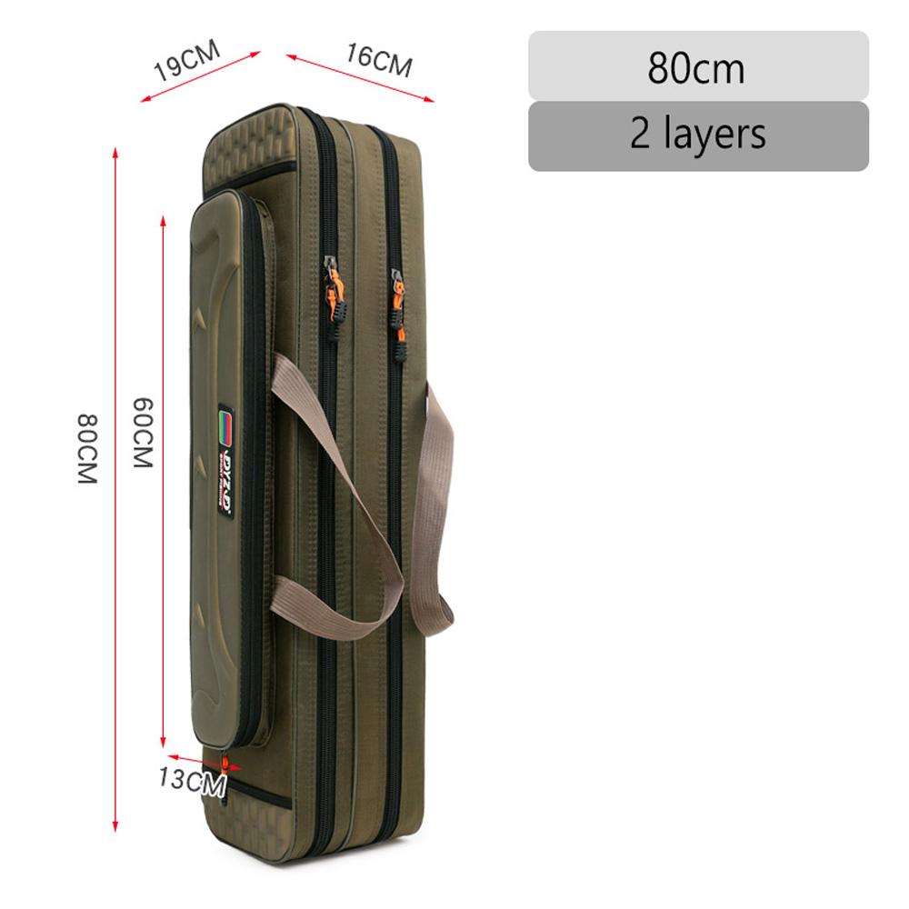 Multifunctional Fishing Rod Tackle Bag 2/3/4 Layers Light Travel Lure Rods Storage Case for Saltwater Freshwater Outdoor Bags