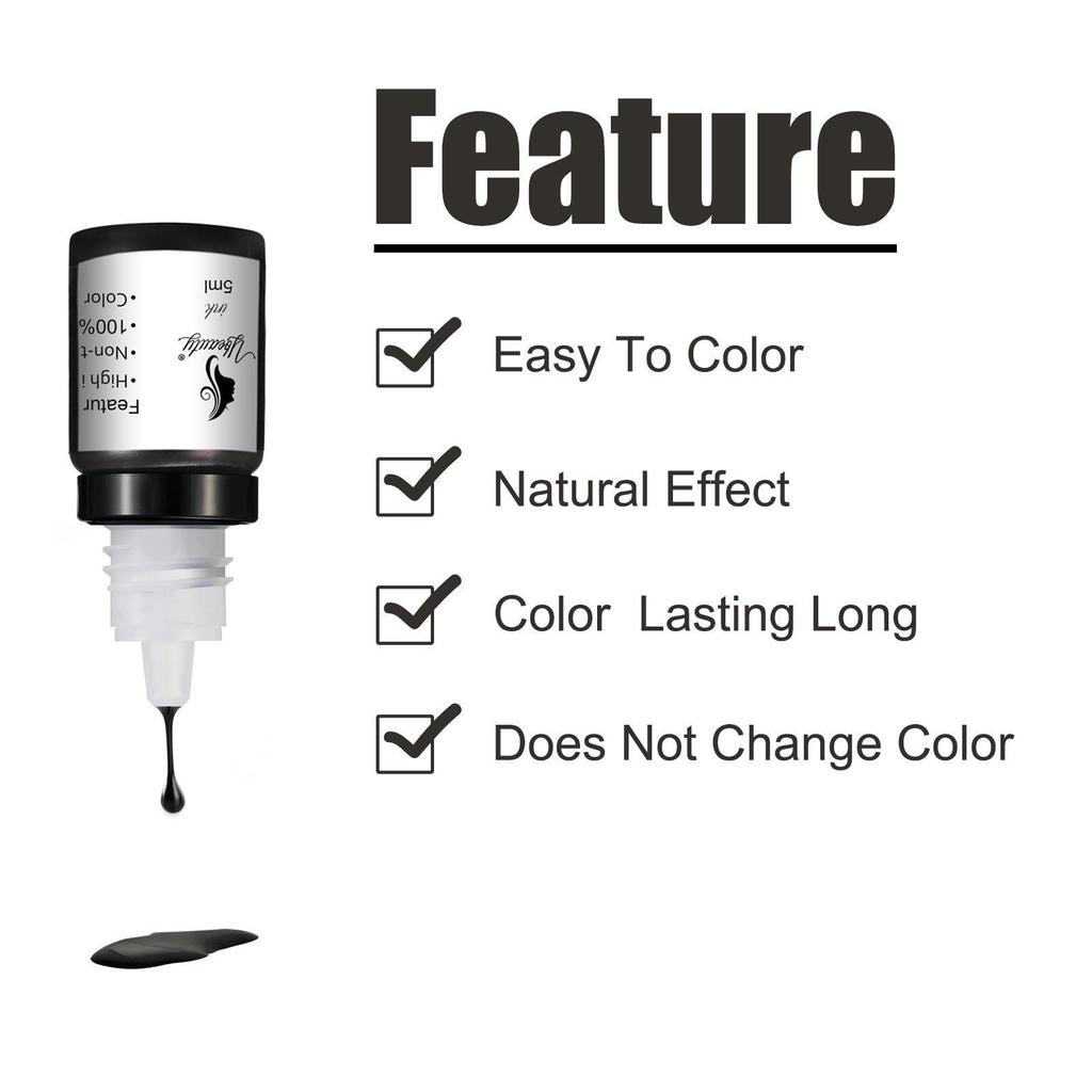 5ML Eyebrow Tattoo Pigment for Beginners: Easy Color Mist for Eyebrow, Lip, and Eyeliner Practice.