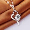 Новое женское ожерелье из стерлингового серебра 925 пробы с бриллиантом в форме сердца, ювелирное ожерелье, свадебный подарок для вечеринки