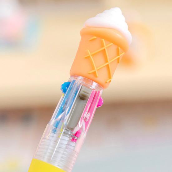 4 шт. Рождественские шариковые ручки с забавными топперами 4 цвета Нажимная ручка Выдвижные пишущие ручки