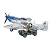 Tamiya Ограниченный выпуск в масштабе 148 единиц. Набор из пластиковой модели североамериканского военного автомобиля P-51D Mustang и 14-тонного полноприводного военного автомобиля 25205. Молдинг.