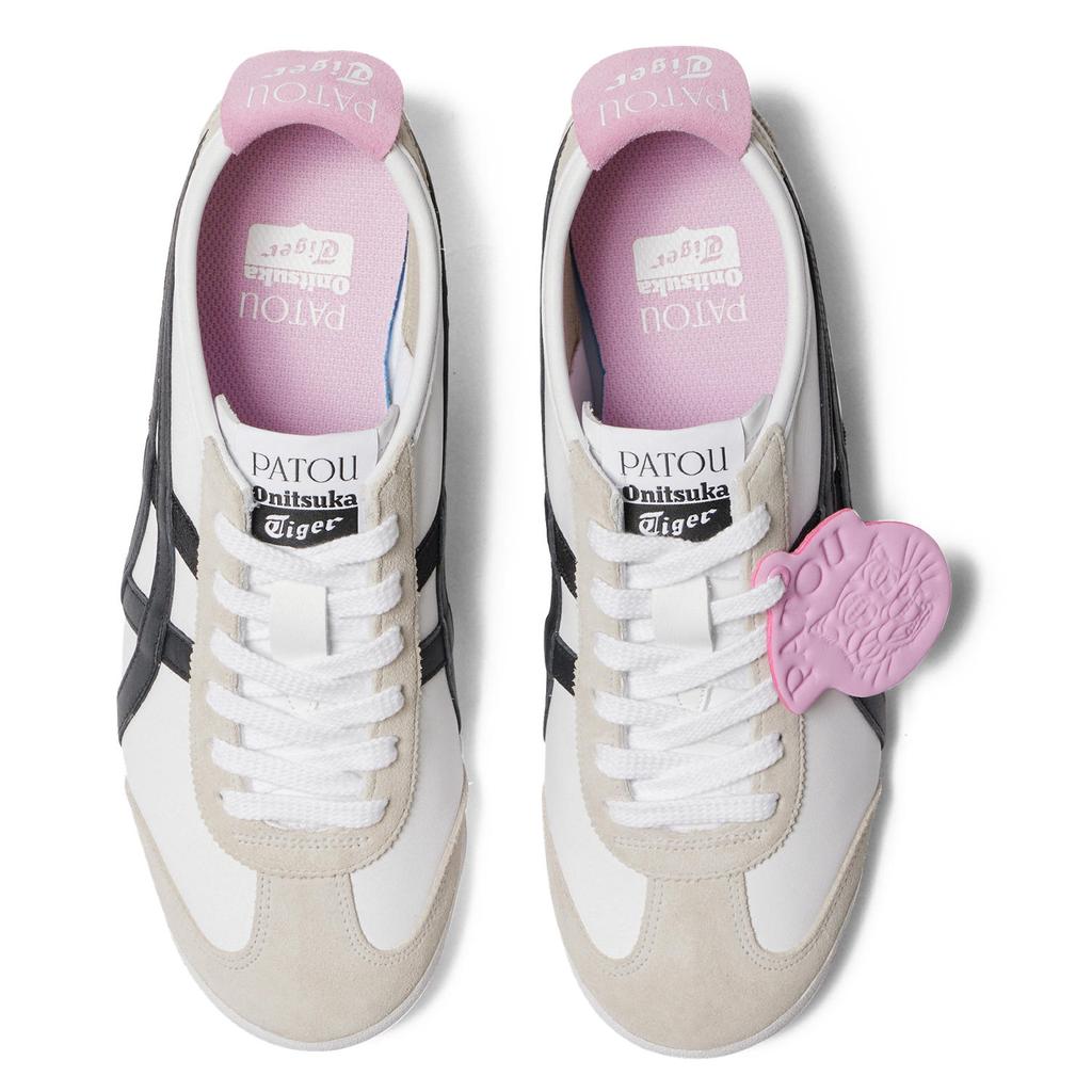 Patou x Onitsuka Tiger MEXICO 66 Anti Slip Wear Resistant Low Top Casual Shoes Unisex White Sneakers 1183C380-100