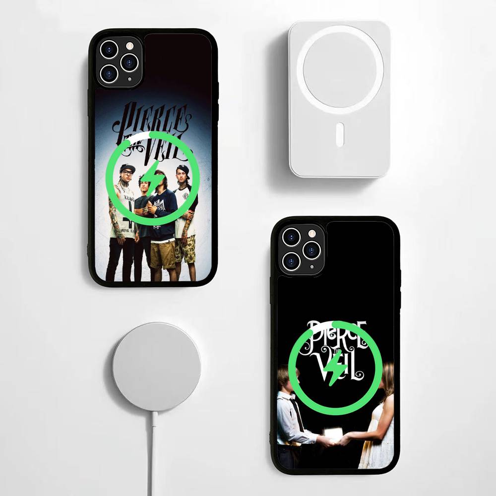 P-Pierce The Veil Чехол-банда для Magsafe Магнитный Беспроводная Зарядка Чехол для Телефона Для iPhone 17 Pro Max Air 13 12 Mini 16 15 14 11