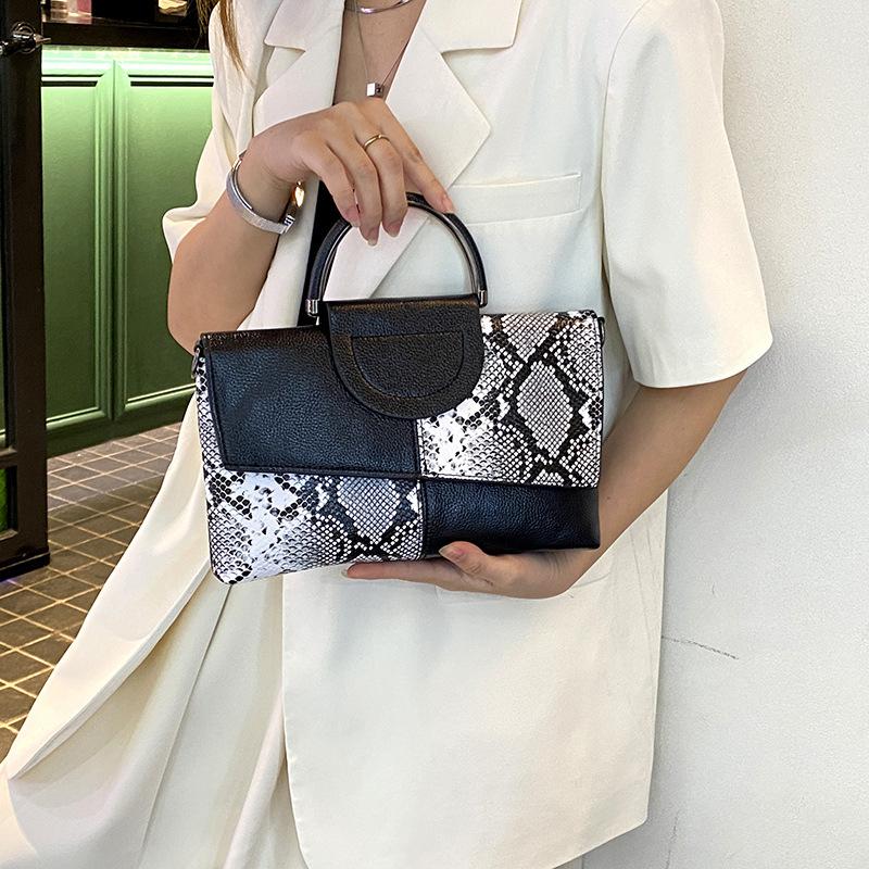 Yogodlns Женские сумки через плечо из искусственной кожи с крокодиловым узором в стиле ретро, ​​модные однотонные черные сумки-конверты через плечо