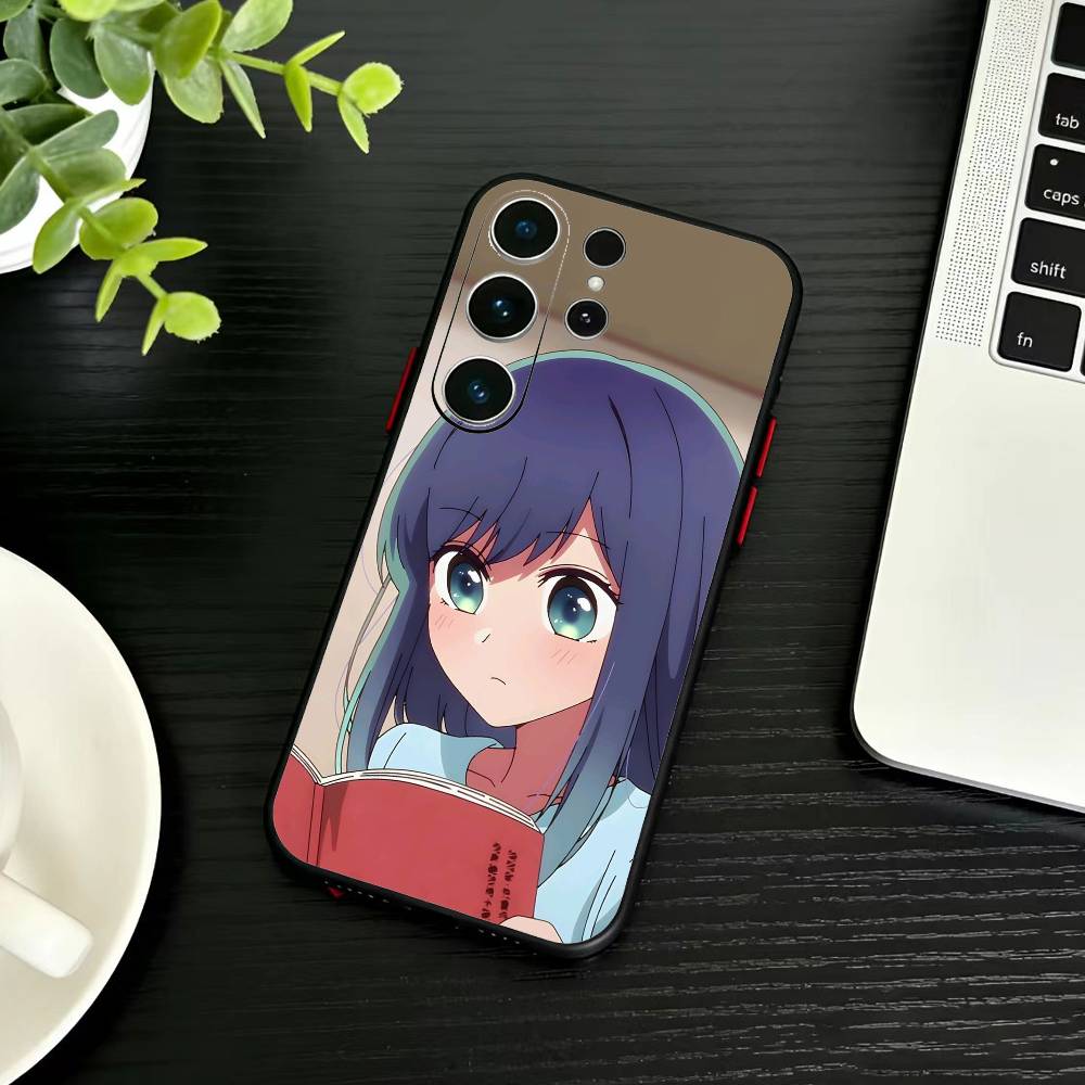 Чехол для телефона аниме Oshi-no Ko для Samsung S26, S25, S24, S23, S22, S30, S21, Ultra, Plus, FE 5G Черный Мягкий Чехол