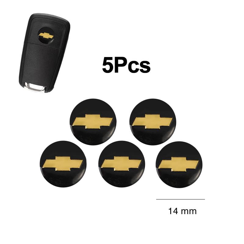 gpefa5 14/16mm Aluminum Car Emblem Key Sticker Accessories For Chevrolet Trax Camaro Aveo Cruze Sonic Silverado Captiva Equinox