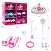 CUTE STONE Princess Accessories Toys Play House Luxury 23 Piece Set Transformation Tiara Crown Princess Pretend Princess Birthday Gifts Costume