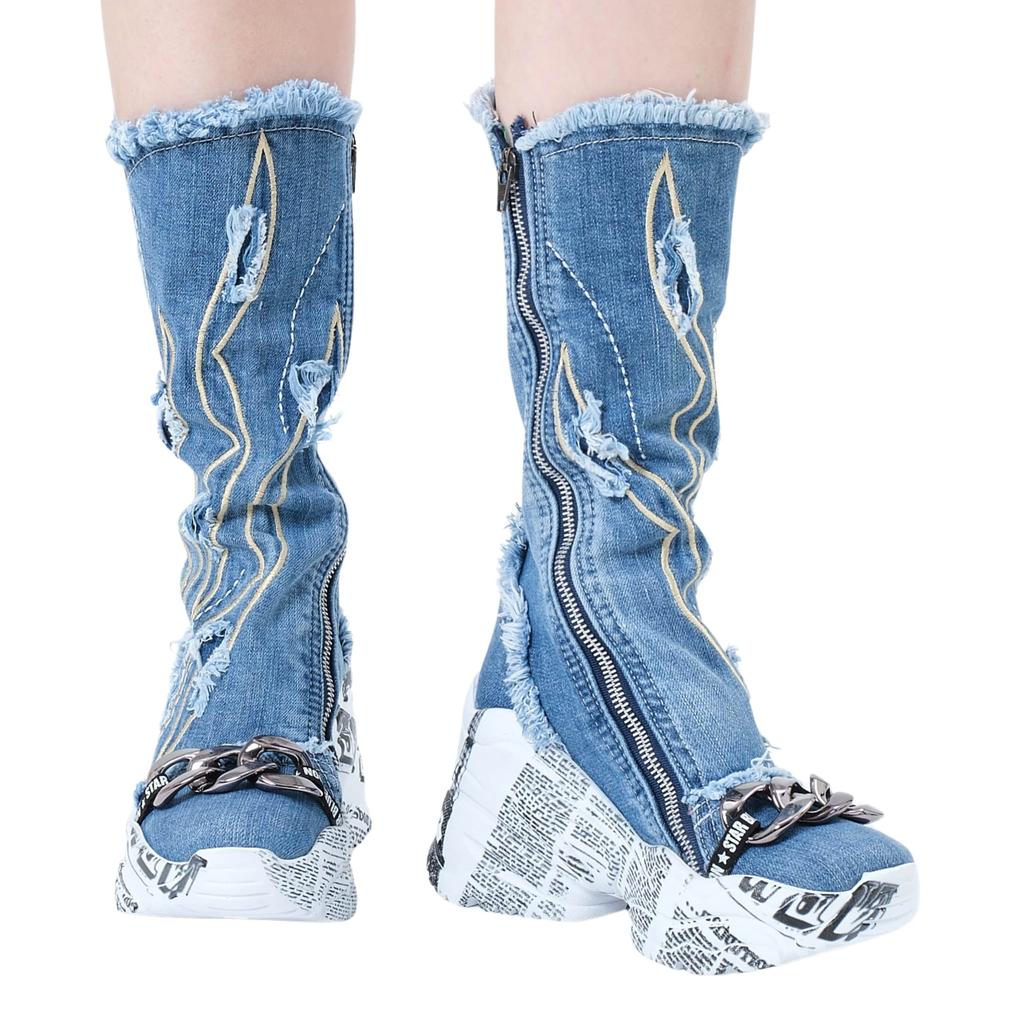 Джинсовые ботинки, женские спортивные ботинки, джинсовая обувь, джинсовые кроссовки, подарок на день рождения