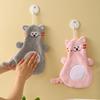 Kitchen Rag Comfortable Wiping Hands Bright Color Useful Bathroom Animal Cat Pattern Hanging Towel Cloth Daily Use