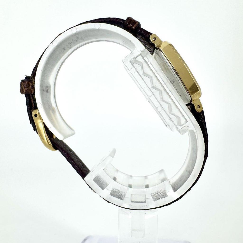 [USED] Battery SEIKO Exceline Watch Gold Leather Strap