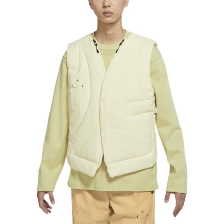 Jordan Однотонный однобортный жилет с V-образным вырезом, приталенный, мужской топ, абрикосовый DR1438-113