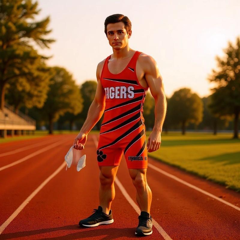 Mens Compression Wrestling Singlet Gym Workout Suit Quick-Dry Breathable Athletic Training Gear Summer Sports