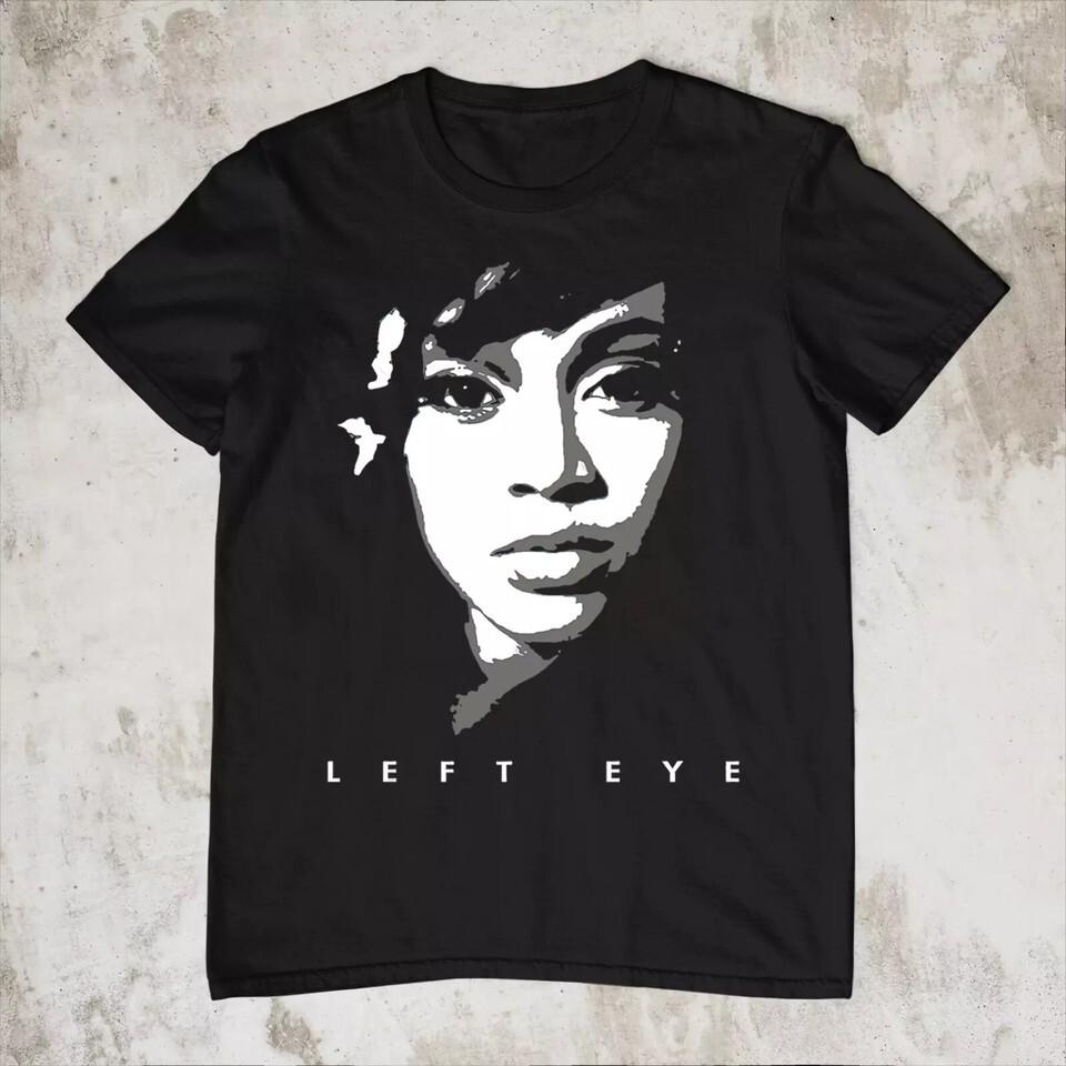 Футболка унисекс с коротким рукавом черная S-5XL с изображением Лизы Лопес Left Eye