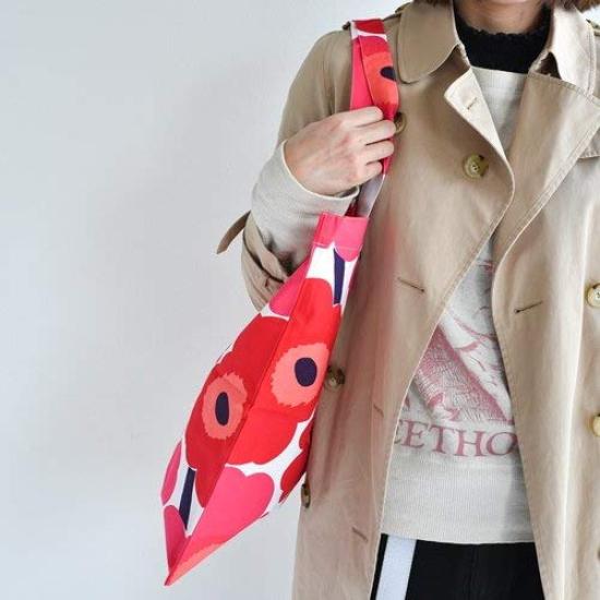 Тканевая сумка Pieni Unikko F Белая x Красная [Marimekko] Женская 52_1_52169467572